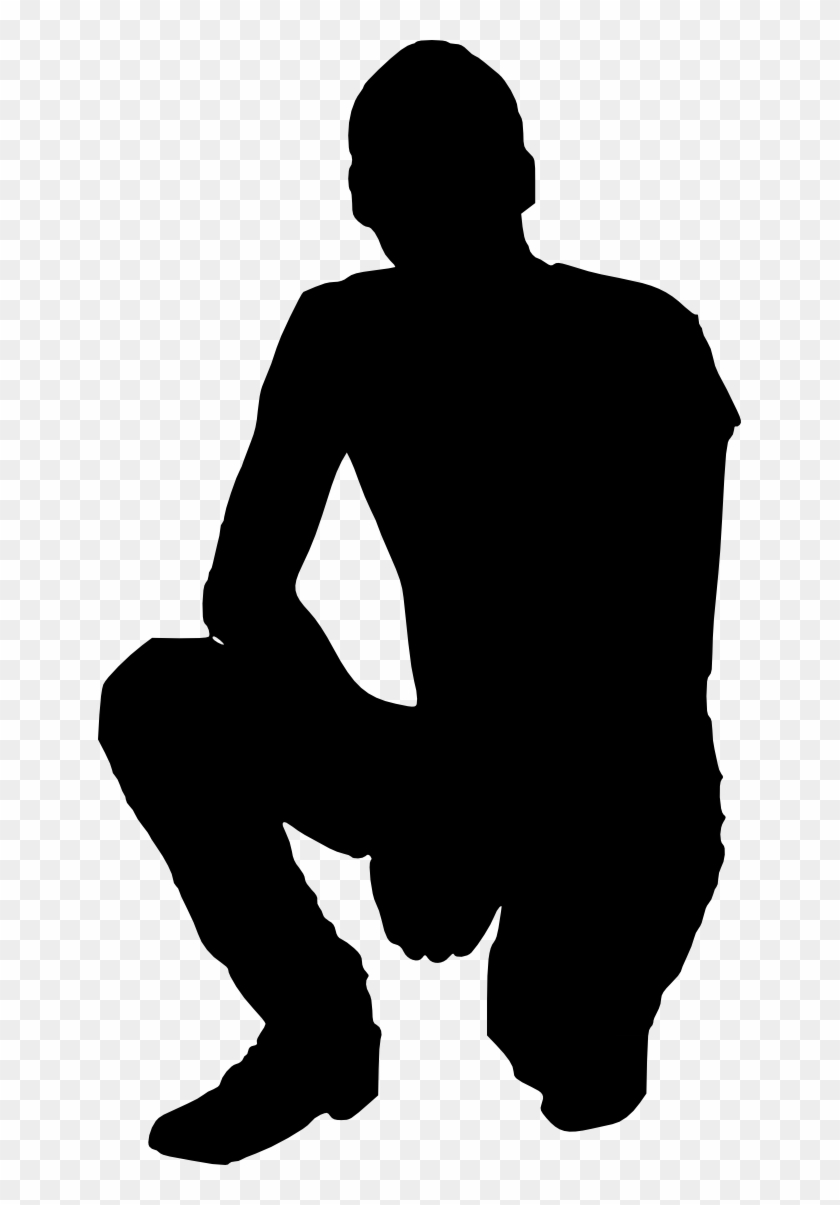 Kneeling Man Silhouette - Silhouette Kneeling #552996