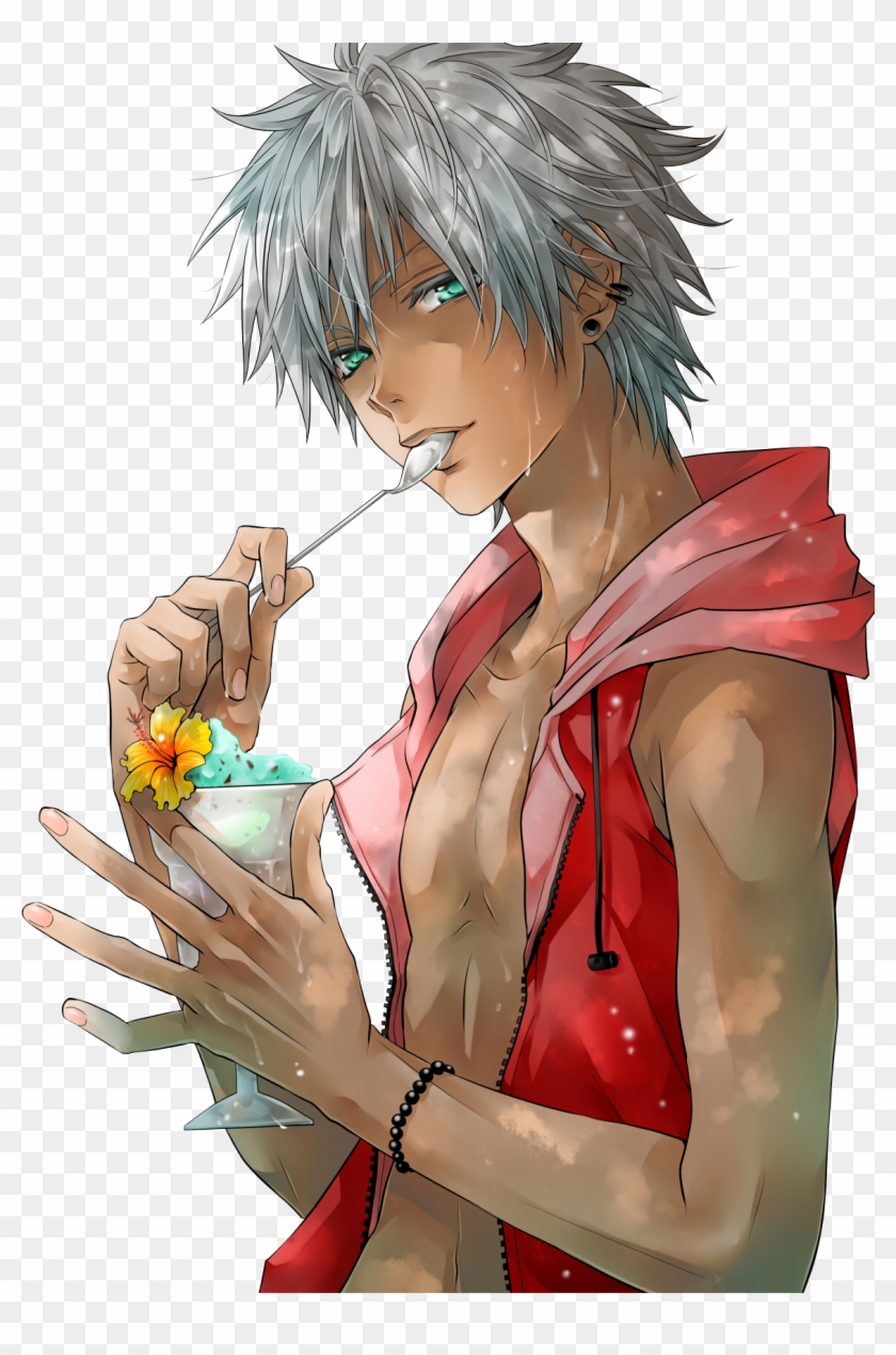 Boy Anime Eating Ice Cream - Hot Black Anime Guys - Free Transparent PNG  Clipart Images Download