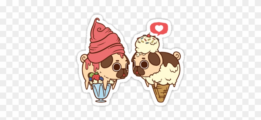 So Cute Pug - Puppy Ice Cream Art #553054