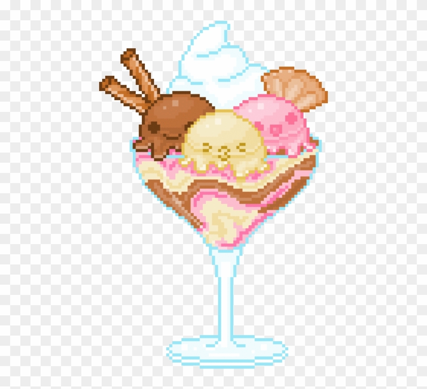 #pixel #ice Cream - Pixel Ice Cream Sundae Transparent #553064