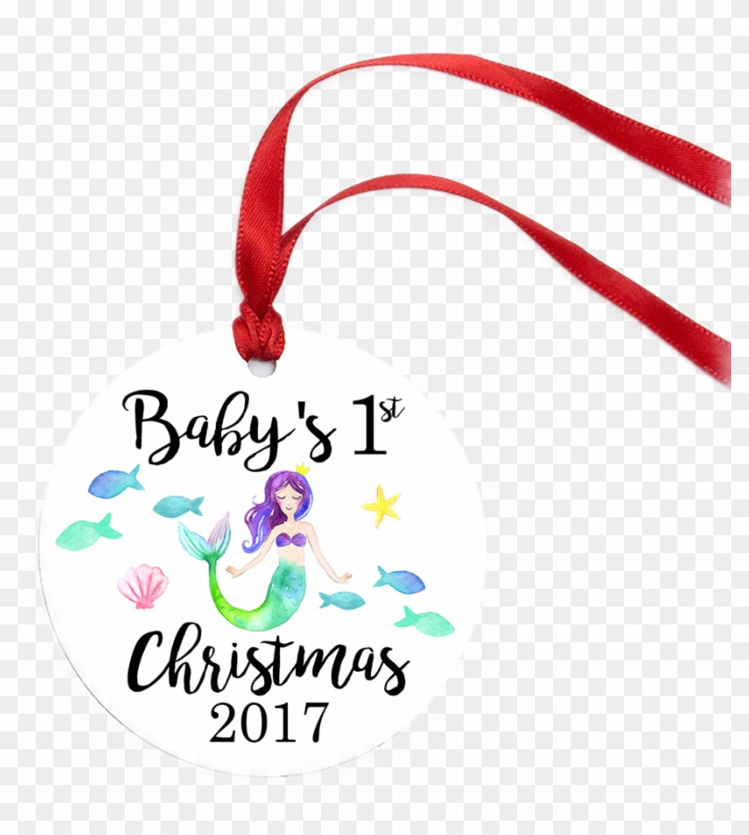 Mermaid Ornament Baby's First Christmas Christmas Gift - Frohe Weihnacht-u. Guten Rutsch Ins Neue Karte #553071