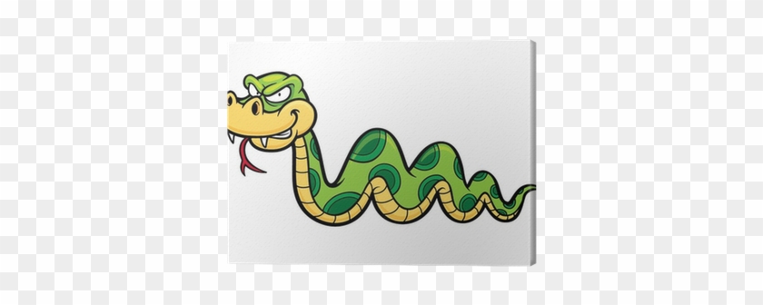 Vector Illustration Of Cartoon Snake Canvas Print • - Cartoon Anaconda #553317