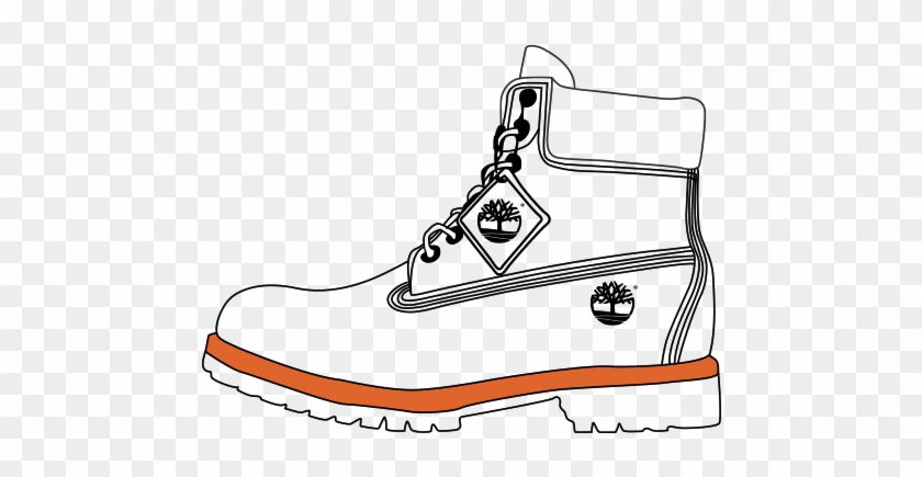 To See Which Part Can Be Customized, Please Move Mouse - Timberland Shoe Outline #553385
