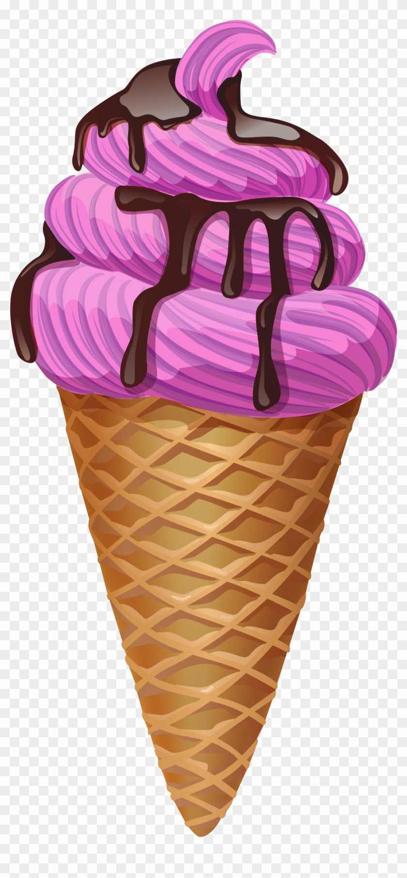 Transparent Pink Ice Cream Cone Picture - Ice Cream Cone Transparent #553396