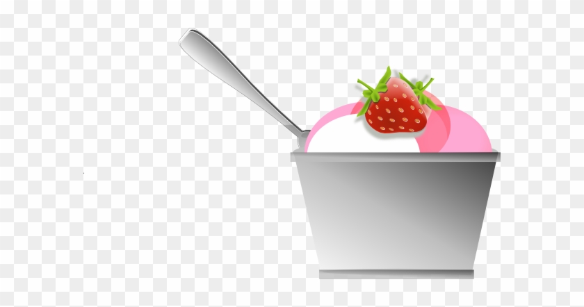 Bowl Clipart Strawberry - Ice Cream Cup Clipart - Free Transparent PNG Clip...