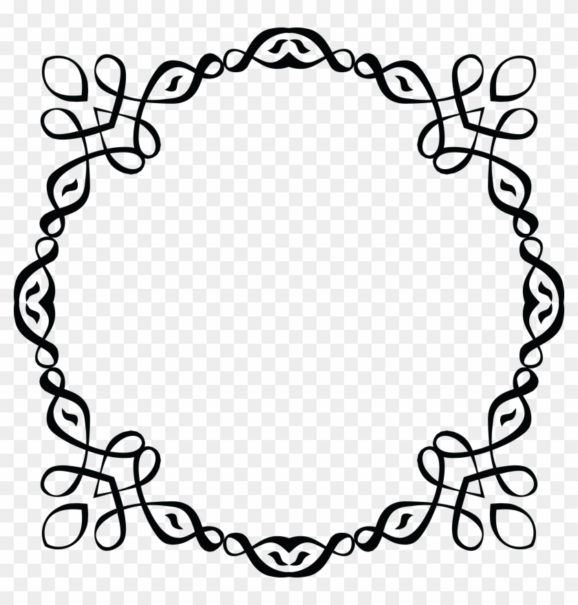 Free Clipart Of A Black And White Round Invitation - Circle #553830