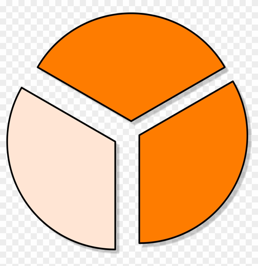 Think That A Fraction Such As 2/3 Means Any Two Parts - 1 In 3 Pie Chart #554055