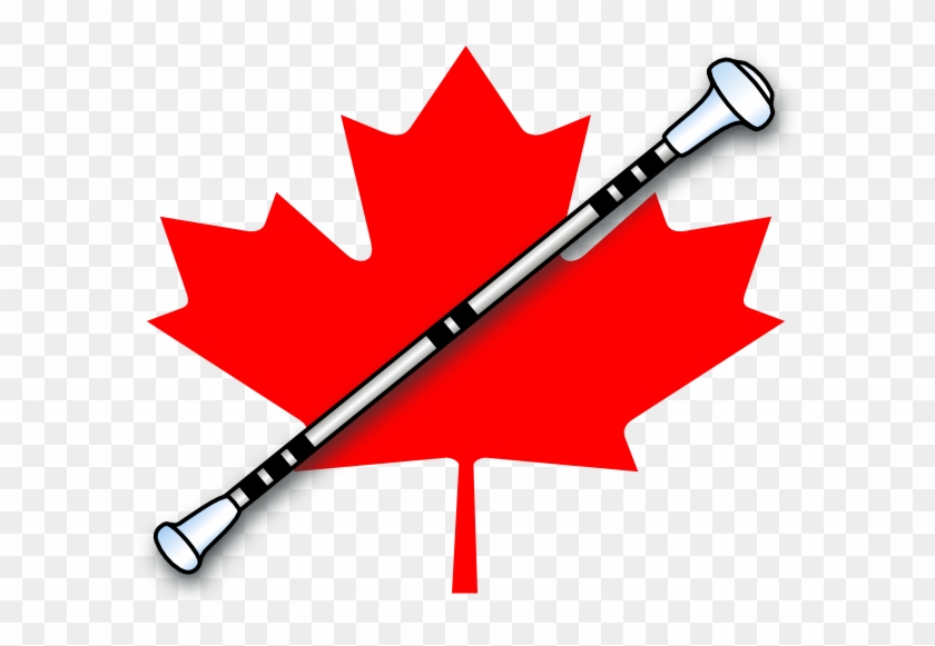 Twirling Batons Clipart - Canada Flag #554129