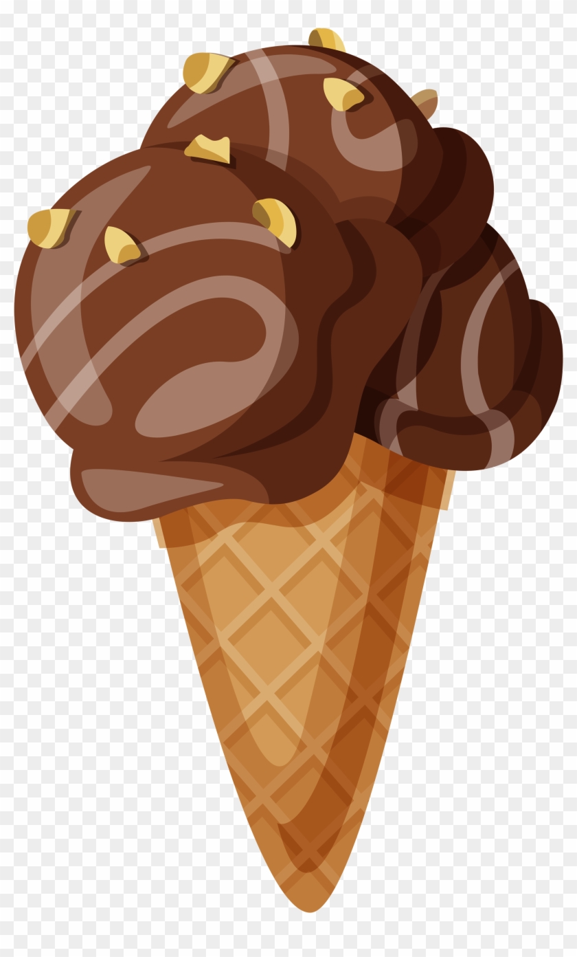 Ice Cream Cone Transparent Pictureu200b Gallery Yopriceville - Chocolate Ice Cream Clipart #554137