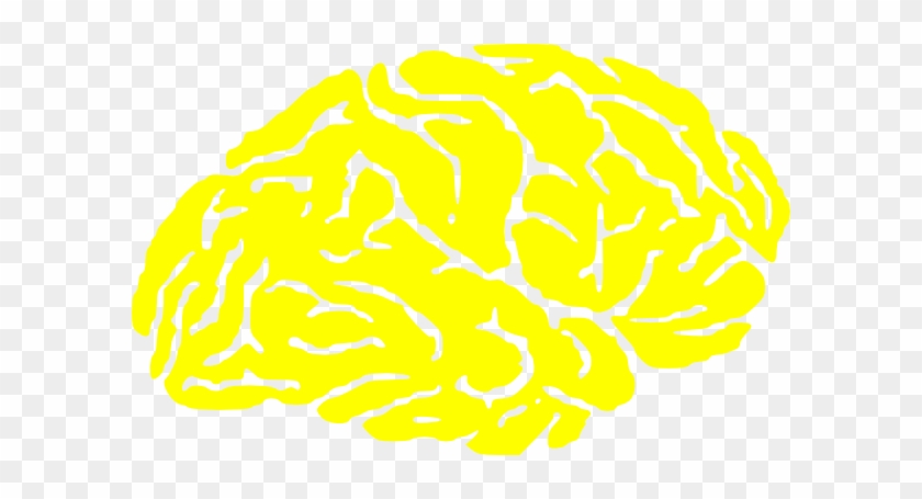 Yellow Brain Logo Clip Art At Clker - Brain Clipart Yellow #554217