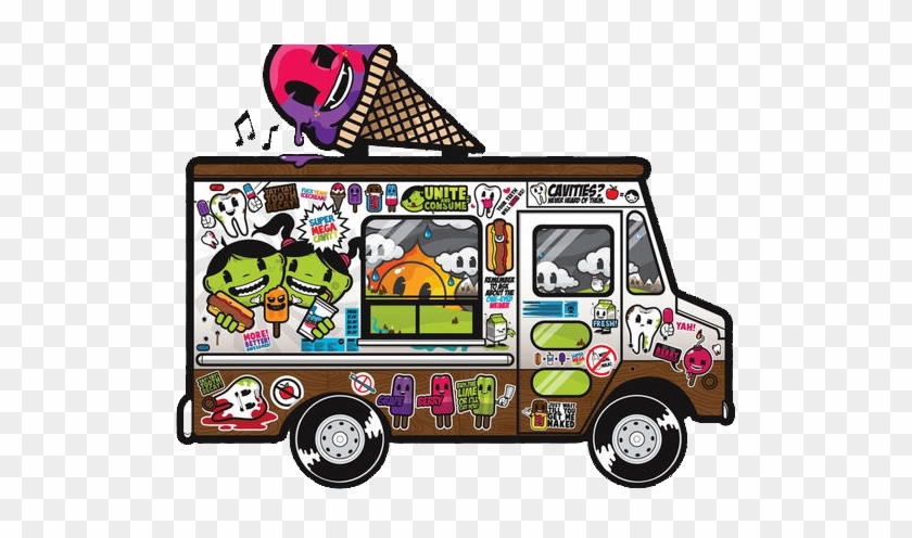 Ice Cream Van Car Rainbow Sherbet Taco - Ice Cream Van Car Rainbow Sherbet Taco #554283