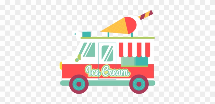 Pin Ice Cream Van Clipart - Marchand De Glace Dessin #554290