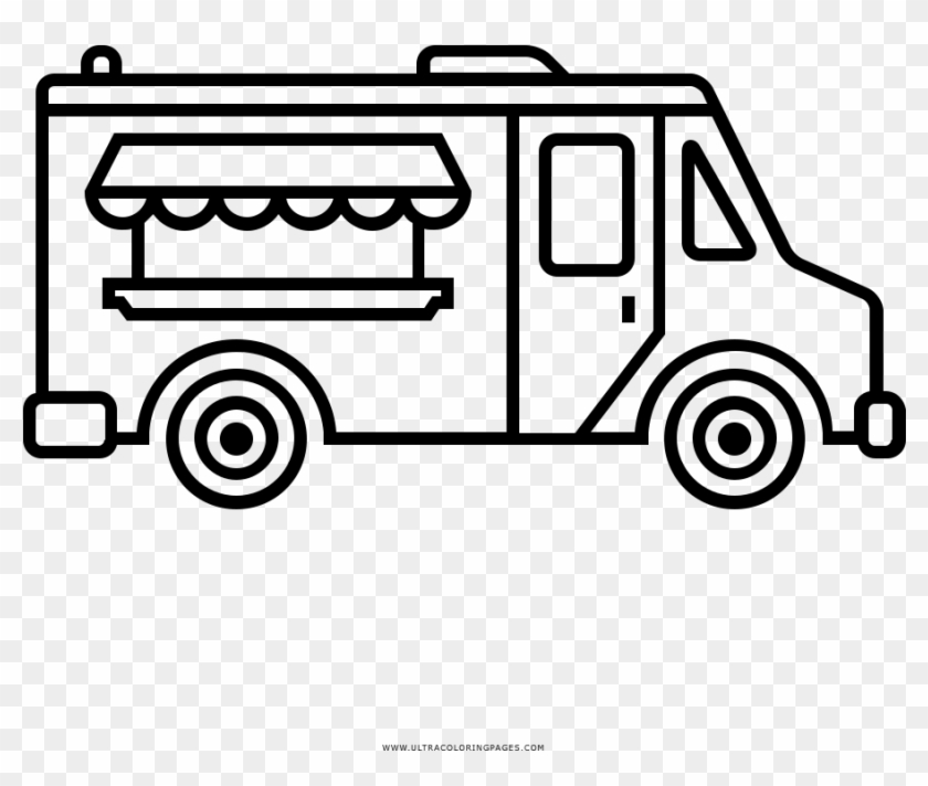 Food Truck Coloring Page - Camion De Comida Dibujo #554301