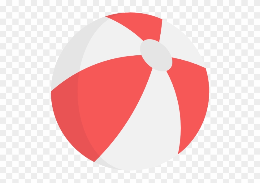 Beach Ball Free Icon - Beach Ball Png Flat #554379