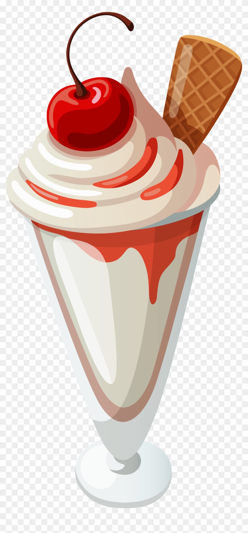 Transparent Vanilla Ice Cream Sundae Clipart - Ice Cream Sundae Clipart #554438