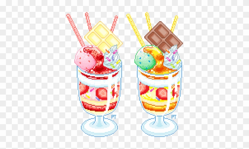 Free Ice Cream Sundae Clipart - Parfait Pixel #554448