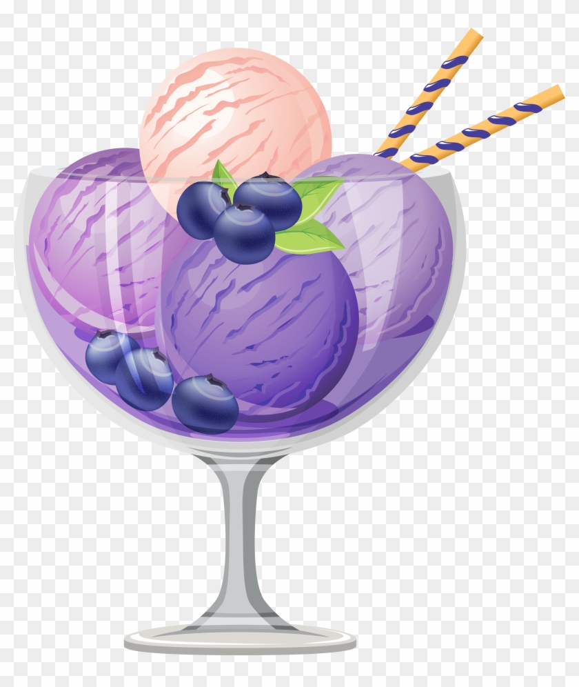 Violet Clipart Ice Cream - Ice Cream Cup Clipart #554520