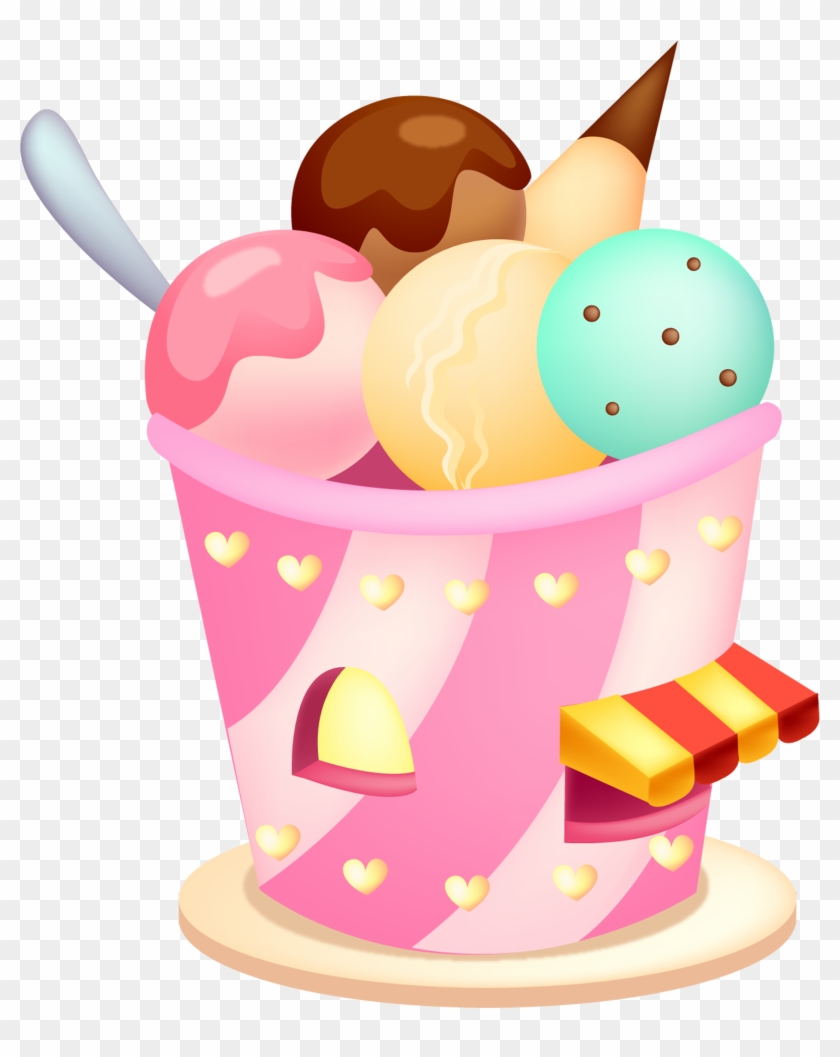 02 1 0 - Png Ice Cream Sundae Cartoon #554527