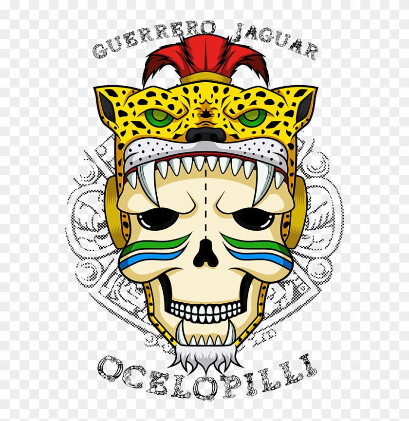 Calavera Guerrero Jaguar Azteca On Behance - Calavera Guerrero Jaguar #554594
