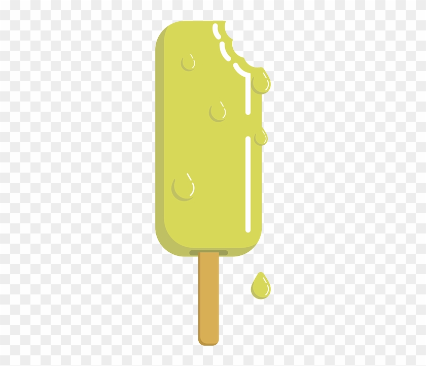 Popsicle Clipart Yellow - Paleta De Hielo Derretida #554650