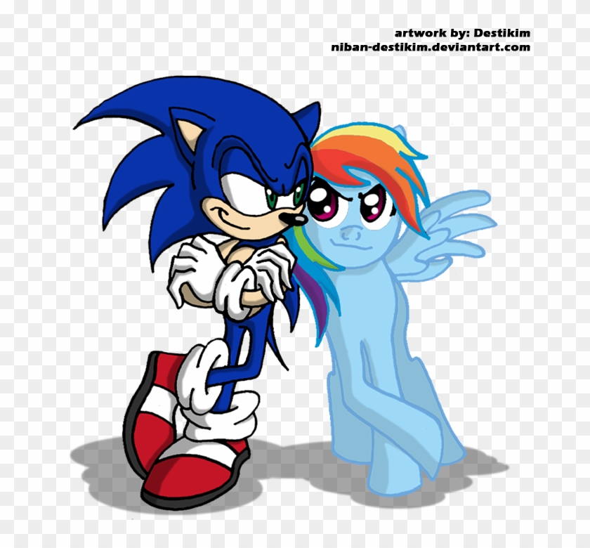 sonic and rainbow dash kiss