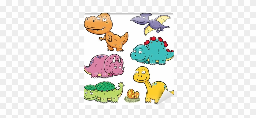 Vector Illustration Of Dinosaurs Cartoon Characters - Dinosaurier Comic #554823