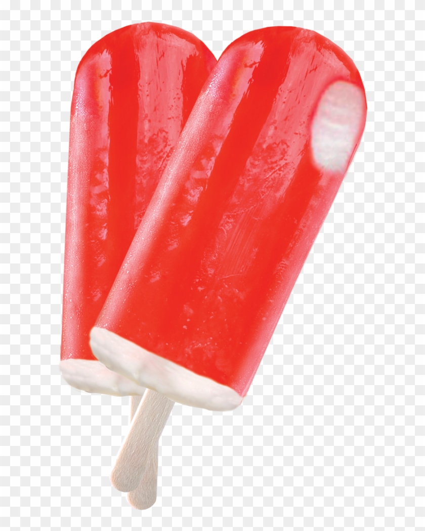 Water, Sugar, Fructose-glucose Syrup, Rehydrated Whole - Red Ice Lolly Png #554962