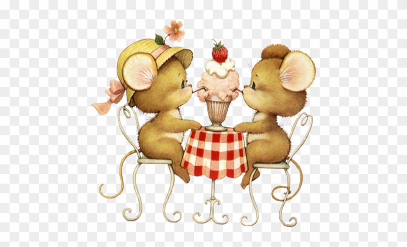 Mice Sharing A Ice Cream Float - Mice Ruth Morehead #555038