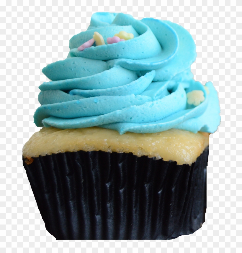 Cupcake With Blue Icing Transparent #555143
