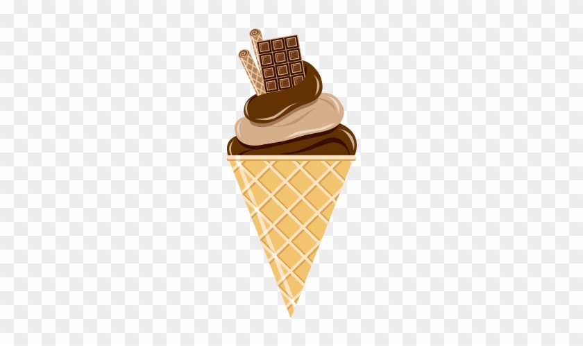 Chocolate Ice Cream Egg Tart Ice Cream Cone - Free Vector Ice Cream #555212