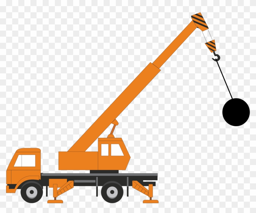 Crane With Wrecking Ball - Crane With Wrecking Ball #555311