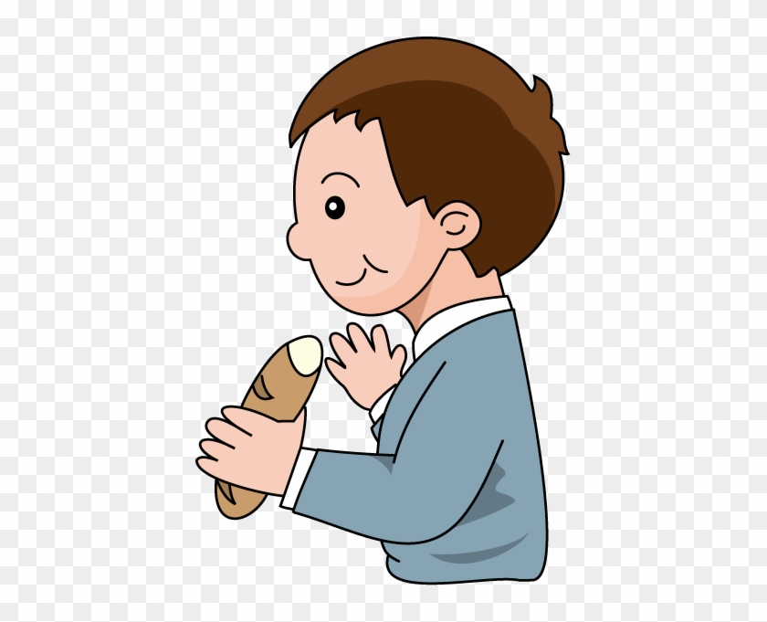 Vector And Eat Bread Clipart - Eating Bread Clip Art #555345