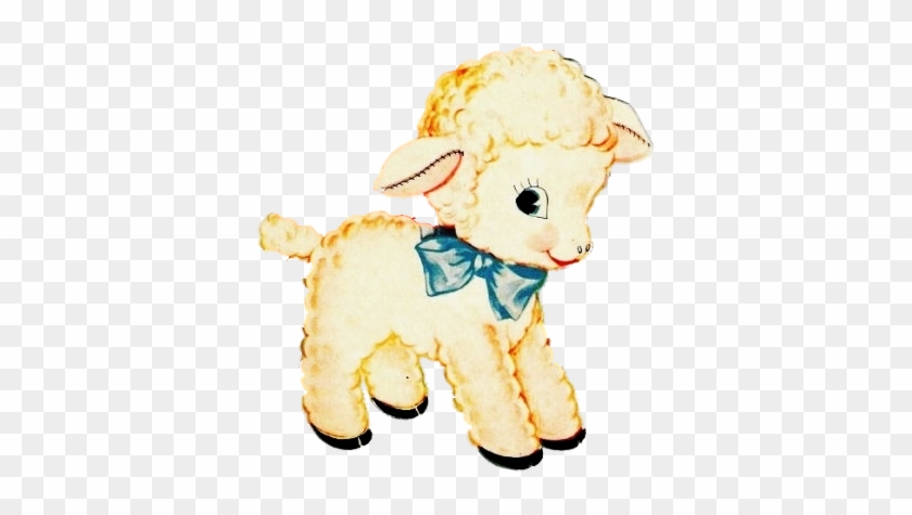 Little Lamb 378×405 Pixels - Free Printable Vintage Easter Lamb Clipart #555422