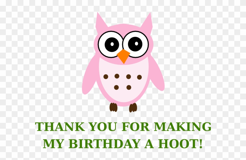 Thank You Tag Clip Art At Clker - Owl Thank You Clipart #555478