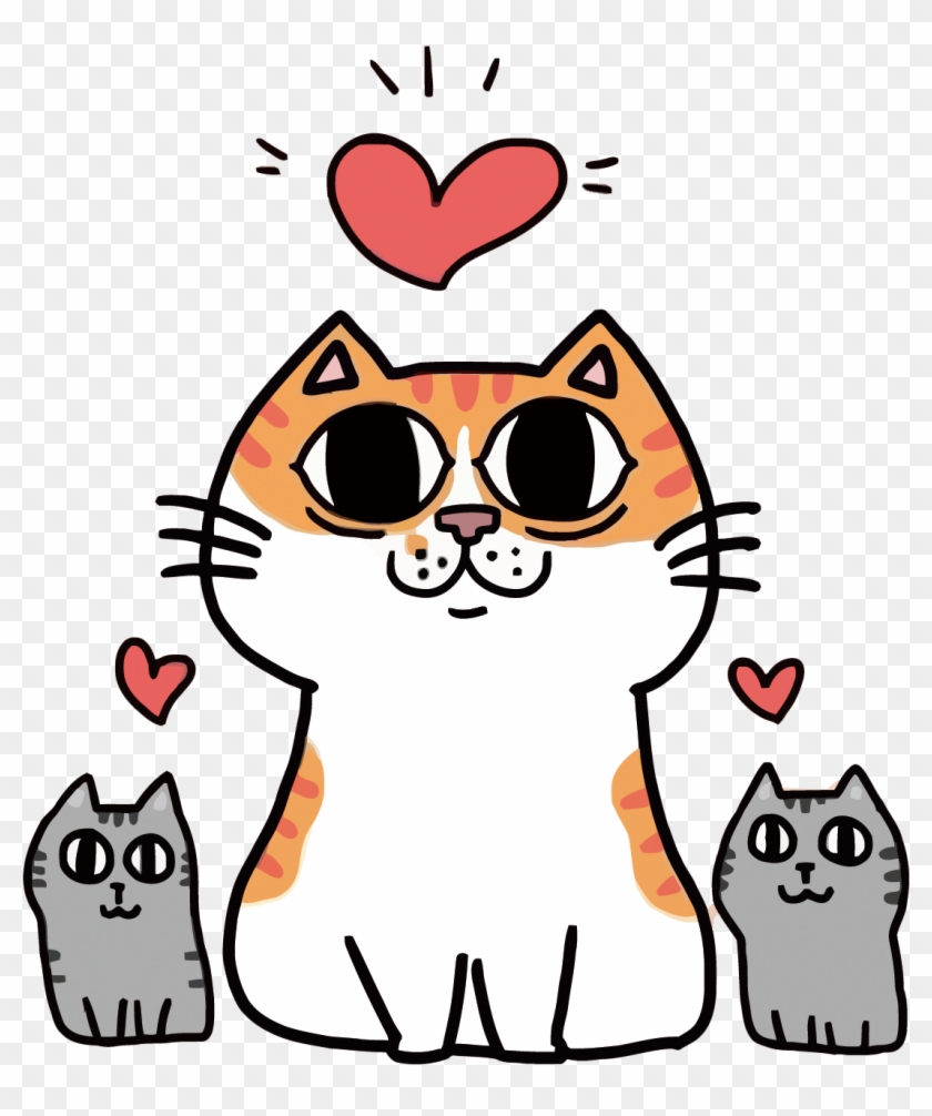 Cartoon Illustration - Cat Vector - Scalable Vector Graphics #555514