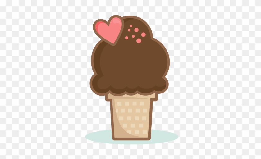 Valentine Ice Cream Cone Scrapbook Cuts Svg Cutting - Valentines Day Ice Cream Social #555578