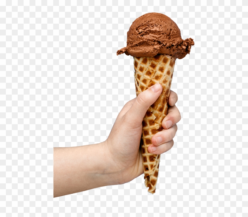Milk Chocolate Ice Cream - Ice Cream Cone #555579