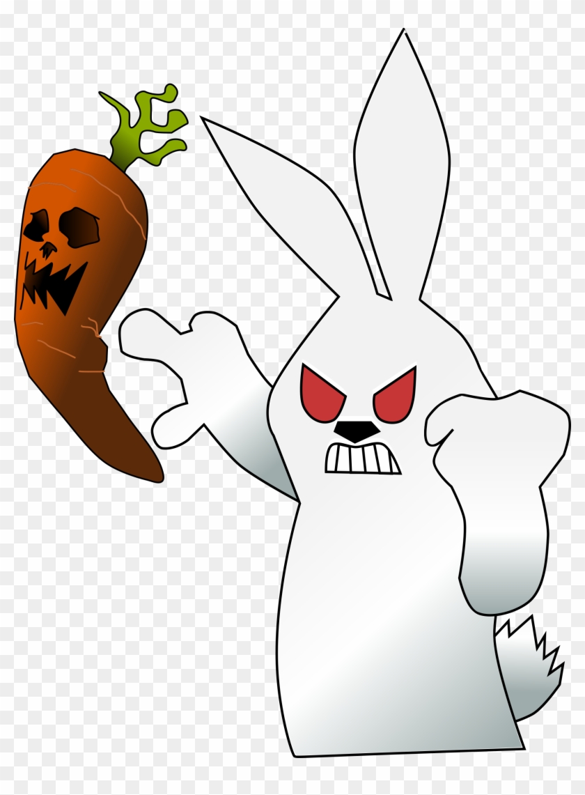 Clip Arts Related To - Scary Bunny Clipart #555634