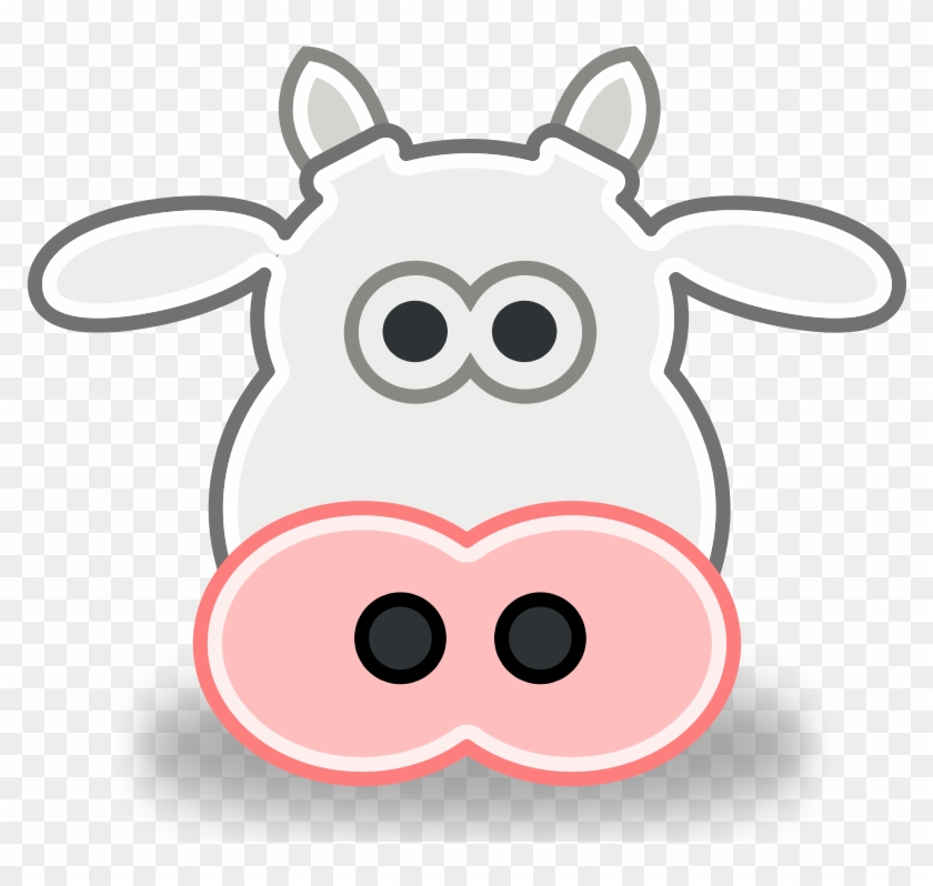 Tango Media Clip Art Download - Cow Face Cut Out #555638