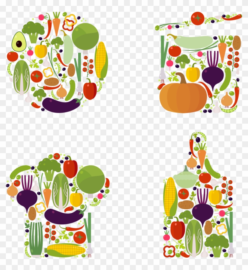 Organic Food Vegetable Fruit Illustration - Organic Food Vegetable Fruit Illustration #555762