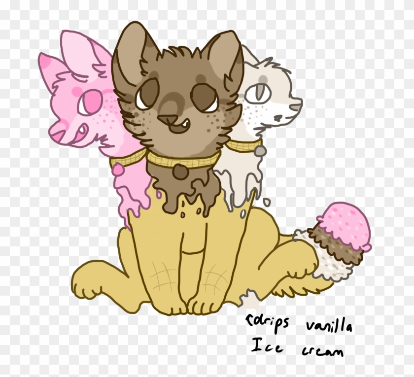 Three Headed Neapolitan Ice Cream Ota By Catfeed - Cartoon #555742