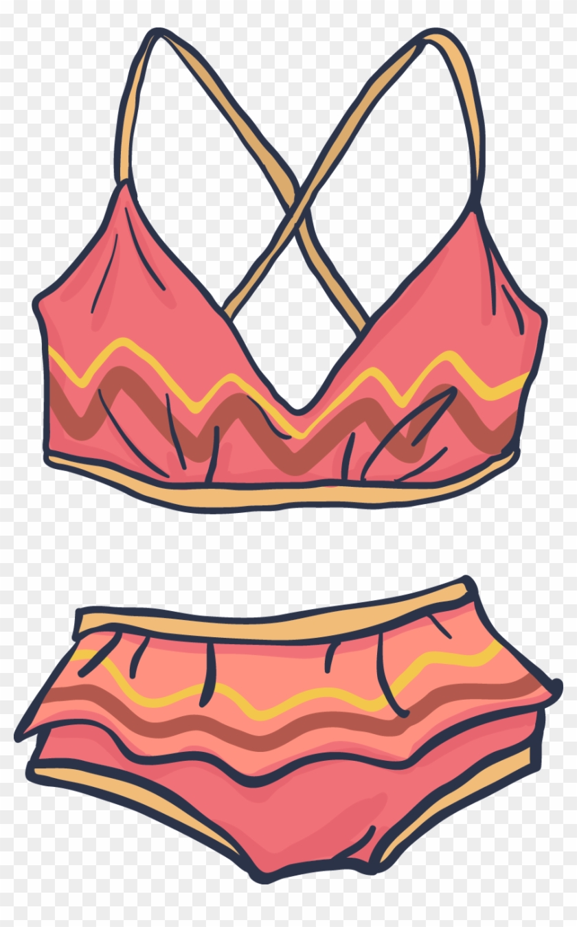 Swimsuit Bikini Clip Art - Swimsuit Cartoon #555753