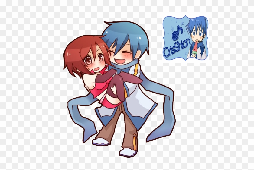 Aqua Eyes Aqua Hair Blush Chibi Cosplay Food Ice Cream - Kaito And Meiko Chibi #555789