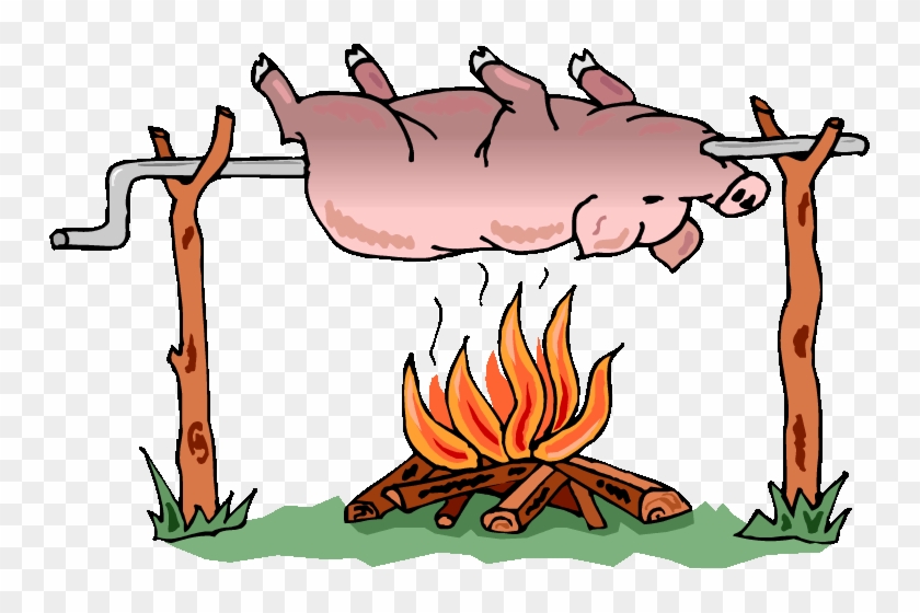 Pig On A Barbecue Pit - Hog Roast Clip Art #555842