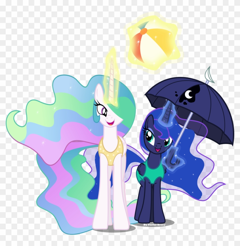 Vector Brony, Beach Ball, Clothes, Magic, One Piece - Принцесса Селестия Вектор #555920