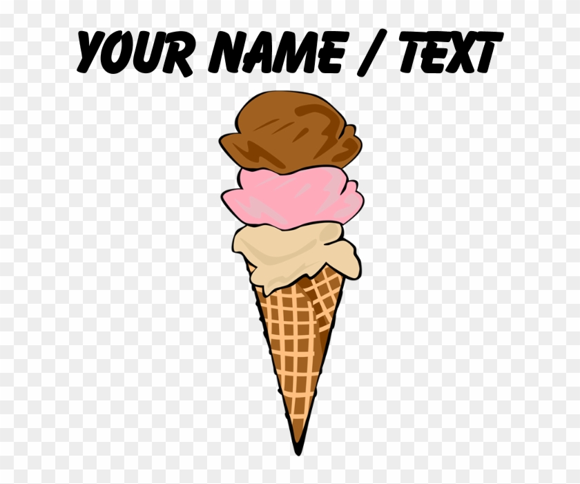 Custom Three Scoop Ice Cream Cone Classic Thong - Three Scoop Ice Cream Cone Queen Duvet #555963