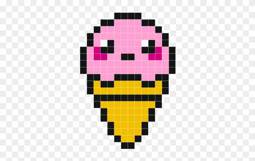 Stickaz - Cute Icecream - Cute Pixel Art Easy #555971