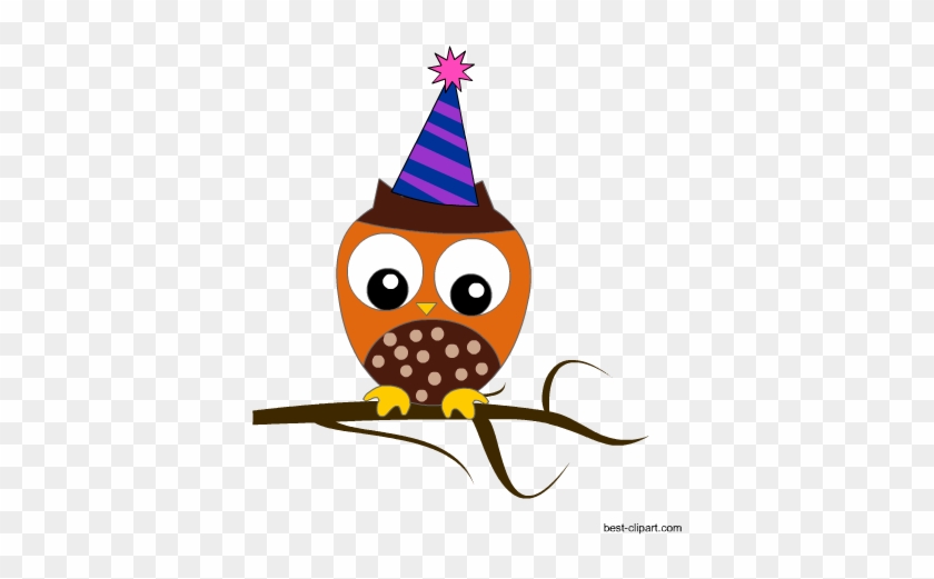 Cute Party Owl Free Clipart - Owl #556011