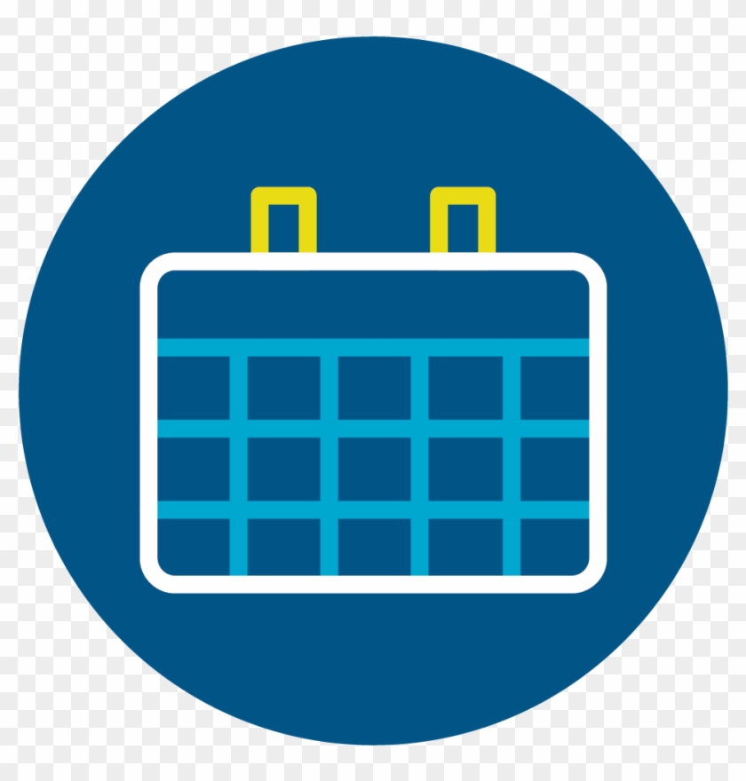 Calendar Icon - Calendar Icon Circle Png Blue #556015