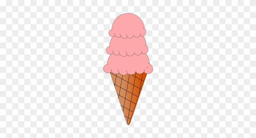 Strawberry Ice-cream - Animated Ice Cream Cone #556076